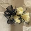 white rose corsage