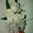 White rose and stephanotis corsage