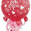 Valentines party's adorned with 3 foot balloons at the entrance