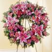 Stargazer lily Round Wreath